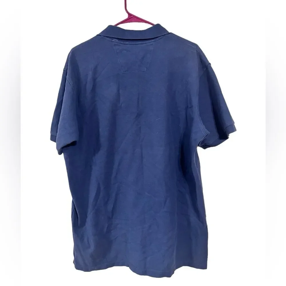 Nautica Navy Blue Short Sleeve Polo Men's Size Medium 100% Cotton